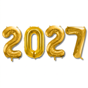 2027 Gold Foil Number Balloons