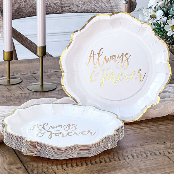 Always & Forever 72 Piece Party Tableware Set (24 Guests)