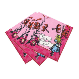 Alice in Wonderland Pink Napkins