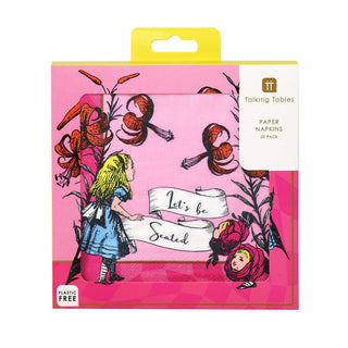 Alice in Wonderland Pink Napkins