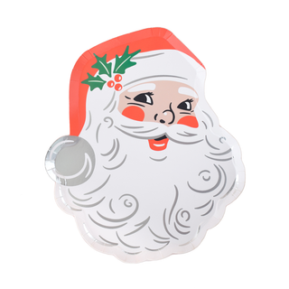 Buy white Vintage Style Santa Plate - White or Black Santa