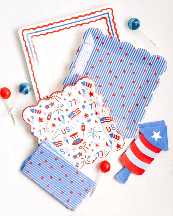 Star Spangled Paper Dinner Plate