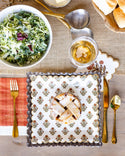 Dark Plaid Fall Cocktail Napkin