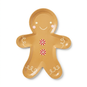 Gingerbread man paper plate on a white background