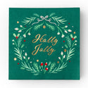 Christmas Floral Green Classic Dinner Plates (Set of 8)