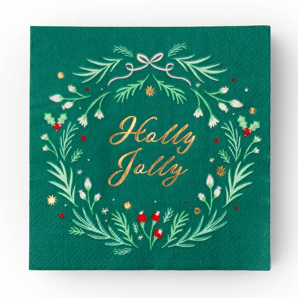 Christmas Floral Green Classic Dinner Plates (Set of 8)