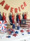 Paper Straws / July 4th Straws / Red, White, and Blue Straws / 4th of July Straws / Party Straws / Patriotic Straws / America Party
