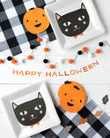 Black and Orange Jack-o-lantern Treat Cups / Pumpkin Treat Cups / Halloween Treat Cups / Baking Cups /Black and Orange Polka Dot Baking Cups