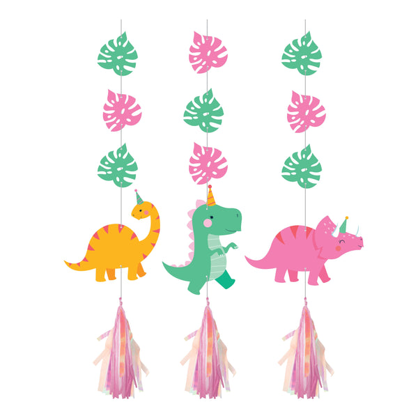 ROAR! Pink and Yellow Dinosaur Centerpieces / Girl Dinosaur Party / Dinosaur Birthday Decor / Dinosaur Honeycomb Centerpieces