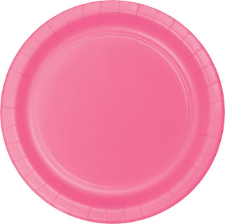Candy Pink Small Plates / Pink Paper Plates / Pink Small Plate / Baby Shower Paper Plate / Bridal Shower Paper Plate
