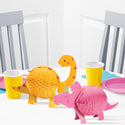 ROAR! Pink and Yellow Dinosaur Centerpieces / Girl Dinosaur Party / Dinosaur Birthday Decor / Dinosaur Honeycomb Centerpieces