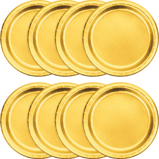 Gold Dessert Plate / Gold Foil Plate / Gold Paper Plate / Gold Small Plate / 7" Gold Dessert Plate / Gold Anniversary Plate
