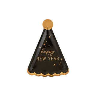 Happy New Year Plate / New Years Hat Shaped Plate / New Years Eve Hat Plate / New Years Eve 2022 / New Years Eve Decor / New Years Table