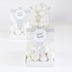 Silver Confetti Favor Bag / Silver Favor Bag / White Treat Bag / 12 bags / White Goody Bag