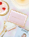Pink and Gold Napkins / Pink and White / Princess Napkins / Baby Shower Napkins / Bridal Shower Napkins / Ice Cream Party Napkins