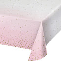 Pink and gold Confetti Table Cover / pink and gold / Baby Shower Table Cover / bridal shower Table Cover / Valentine’s Day Table Cover