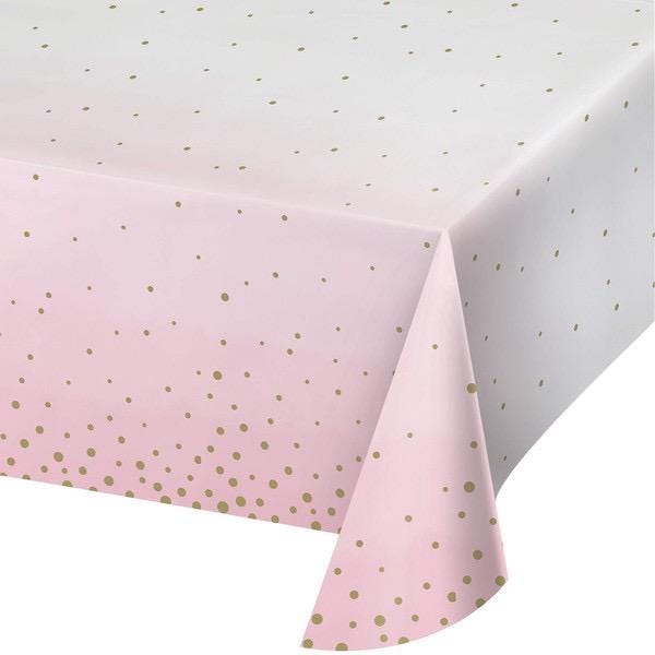 Pink and gold Confetti Table Cover / pink and gold / Baby Shower Table Cover / bridal shower Table Cover / Valentine’s Day Table Cover