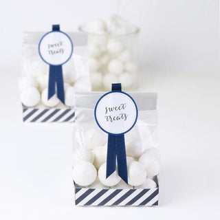 Silver Confetti Favor Bag / Silver Favor Bag / White Treat Bag / 12 bags / White Goody Bag
