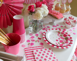 Hot Pink Paper Cups / Magenta Cups / Pink Party Cups / Pink Bachelorette Party Cups / Pink Baby Shower Cups / Valentine's Cups