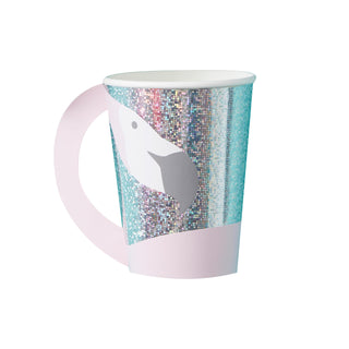 Flamingo Cups / Flamingo Party Cups / Flamingo Party / Flamingo Party Decorations / Silver Foil Flamingo Cup