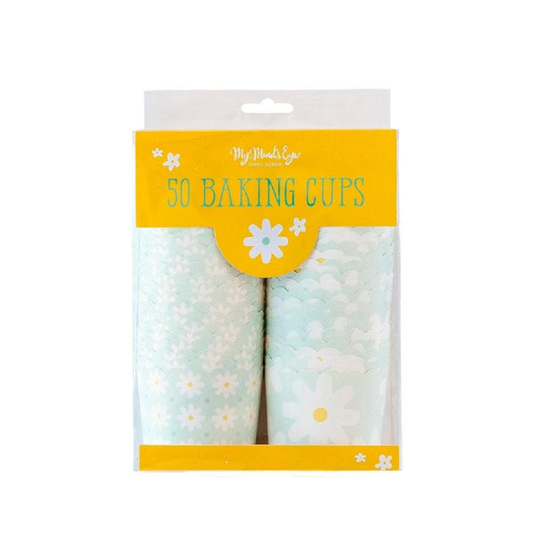 Spring Daisy Baking Cups / Floral Treat Cups / Yellow Pastel Baking Cups / Spring Party Decor / Easter Party / Tea Party / Daisy treat cups