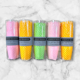 Petite Polka Dot Baking Cups / Orange Treat Cups / Baking Cups / Green Baking Cups / Pink Polka Dot Baking Cups / Treat Cups / Cupcake Cups