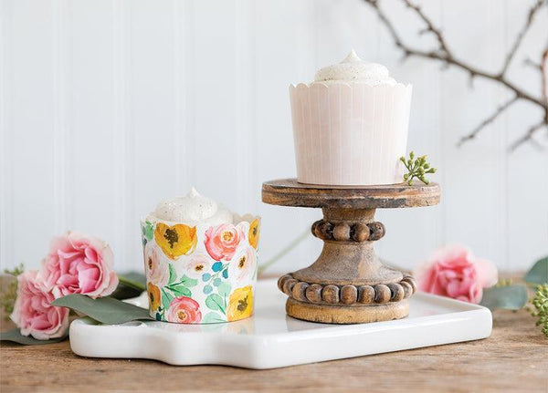 Modern Floral Baking Cups / Floral Treat Cups / Pastel Pink Baking Cups / Spring Party Decor / Easter Party / Baby Shower / Bridal Shower