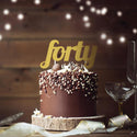 Forty Cake Topper / 40th Anniversary Cake Topper / Gold 40 Birthday Cake Topper / 40th Birthday Cake Topper / 40th Birthday Cake Topper