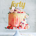 Forty Cake Topper / 40th Anniversary Cake Topper / Gold 40 Birthday Cake Topper / 40th Birthday Cake Topper / 40th Birthday Cake Topper