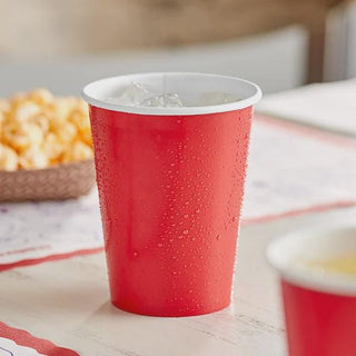 Red Cups / Red Paper Cups / Red Party Cups / Red Tableware / Christmas Cups / Superhero Party / Red White and Blue / 4th of July