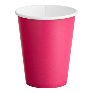 Hot Pink Paper Cups / Magenta Cups / Pink Party Cups / Pink Bachelorette Party Cups / Pink Baby Shower Cups / Valentine's Cups