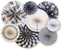 Black and White Streamers / Graduation Decor / Halloween Decor / Birthday Party Streamers / Party Streamers / Anniversary Party Streamers