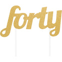 Forty Cake Topper / 40th Anniversary Cake Topper / Gold 40 Birthday Cake Topper / 40th Birthday Cake Topper / 40th Birthday Cake Topper