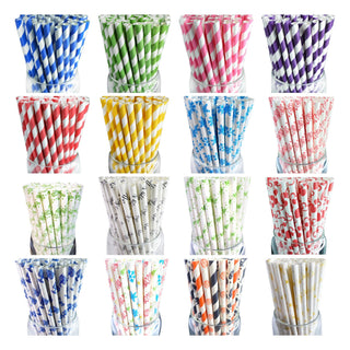 Halloween Mix Paper Straws for Halloween Parties | Eco Friendly Drinking Straws | Colorful Paper Straws | Decorative Straws| Halloween Straw