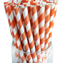 Red Stripe Paper Party Straws