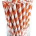 Red Stripe Paper Party Straws