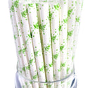 Red Stripe Paper Party Straws