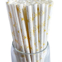Red Stripe Paper Party Straws
