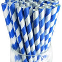 Red Stripe Paper Party Straws