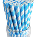 Red Stripe Paper Party Straws