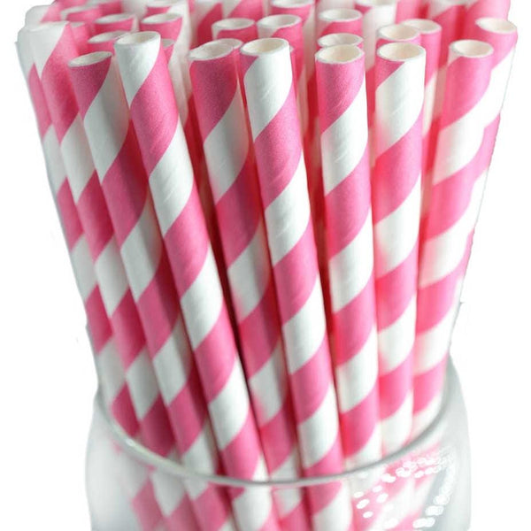 Striped Paper Party Straws | Eco Friendly Drinking Straws for Birthday Baby Shower Wedding | Striped Paper Straws | Colorful Paper Straws