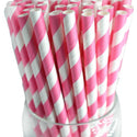 Red Stripe Paper Party Straws