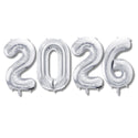 2026 Gold Foil Number Jumbo Balloons | 1 Set | Graduation Party Decor | Class of 2026 Balloon | Senior Night | 34" | Gold | Silver | Pink