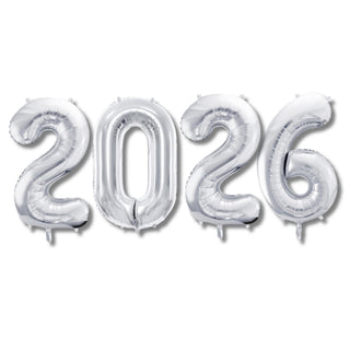 2026 Gold Foil Number Jumbo Balloons | 1 Set | Graduation Party Decor | Class of 2026 Balloon | Senior Night | 34" | Gold | Silver | Pink