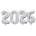 2026 Gold Foil Number Jumbo Balloons | 1 Set | Graduation Party Decor | Class of 2026 Balloon | Senior Night | 34" | Gold | Silver | Pink