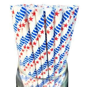 Striped Paper Party Straws | Eco Friendly Drinking Straws for Birthday Baby Shower Wedding | Striped Paper Straws | Colorful Paper Straws