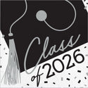 Class of 2026 Graduation Napkins | 6.5" | 36 Pack | Graduation Party Supplies | Grad Party Napkins | Red | Blue | Green | Silver
