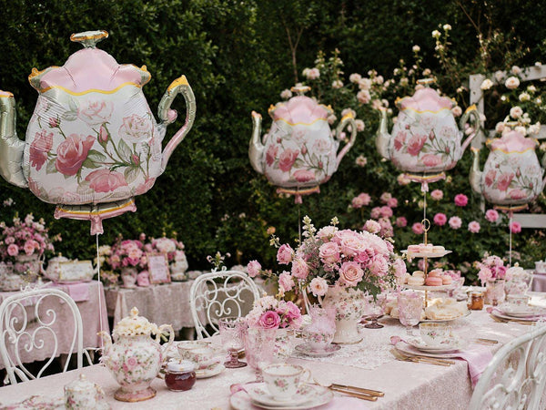 Floral Teapot Foil Balloon | Large Teapot Balloon | Tea Party Decor | Bridal Shower Balloon | Garden Party Balloon | Vintage Tea Theme Decor