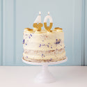 White & Gold Number Candles | Individual Birthday Cake Candles