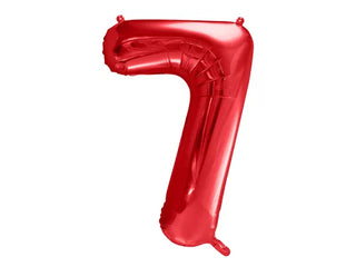 Foil Balloon Number 7 Red